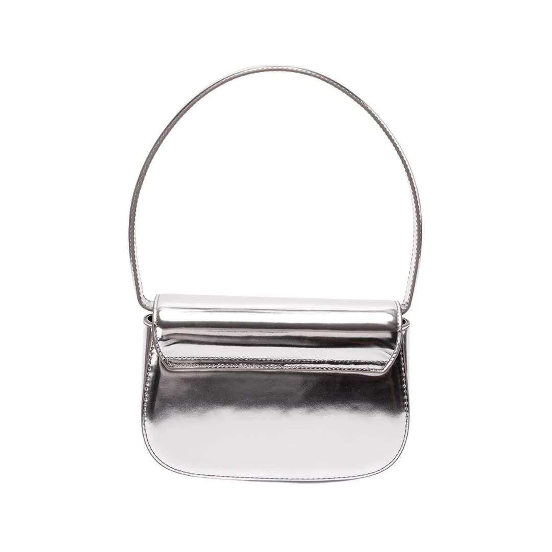 Bolso Diesel 1DR piel plateado NEW COLLECTION FW23
