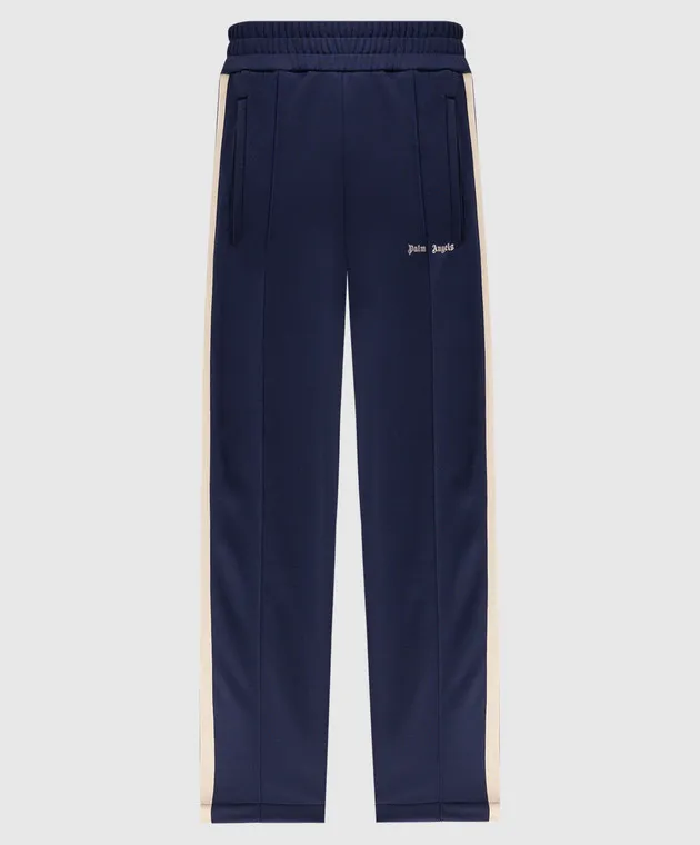 Palm Angels Purple sweatpants with logo embroidery
