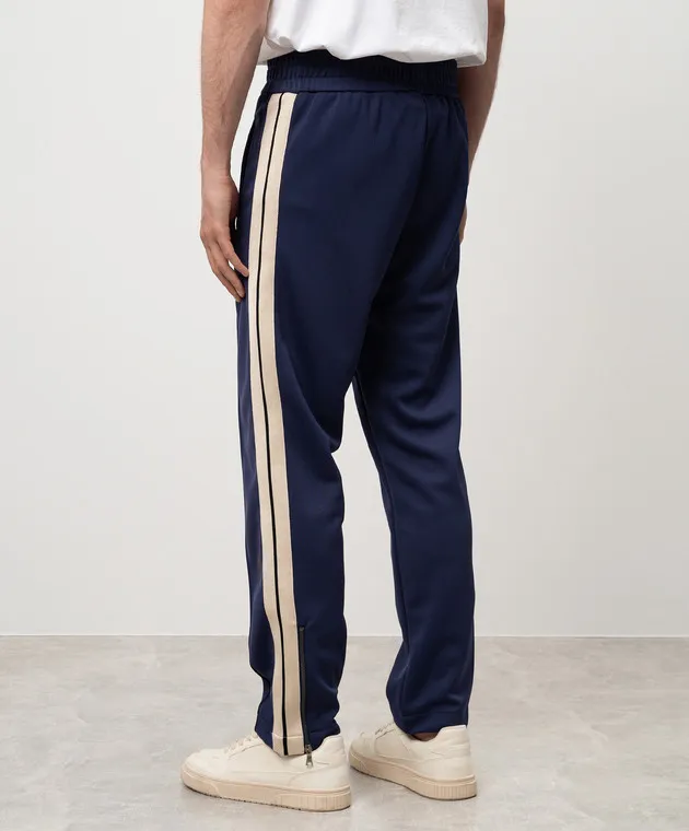 Palm Angels Purple sweatpants with logo embroidery